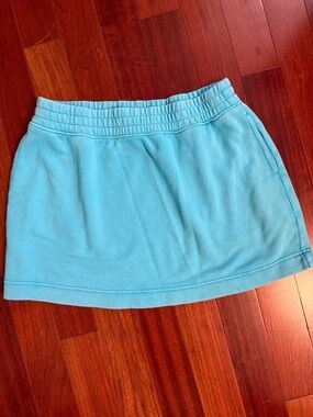 aerie Aqua Blue Mini Skirt with Elastic Waist